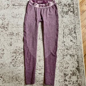 Gymshark Heathered Purple Flex Leggings